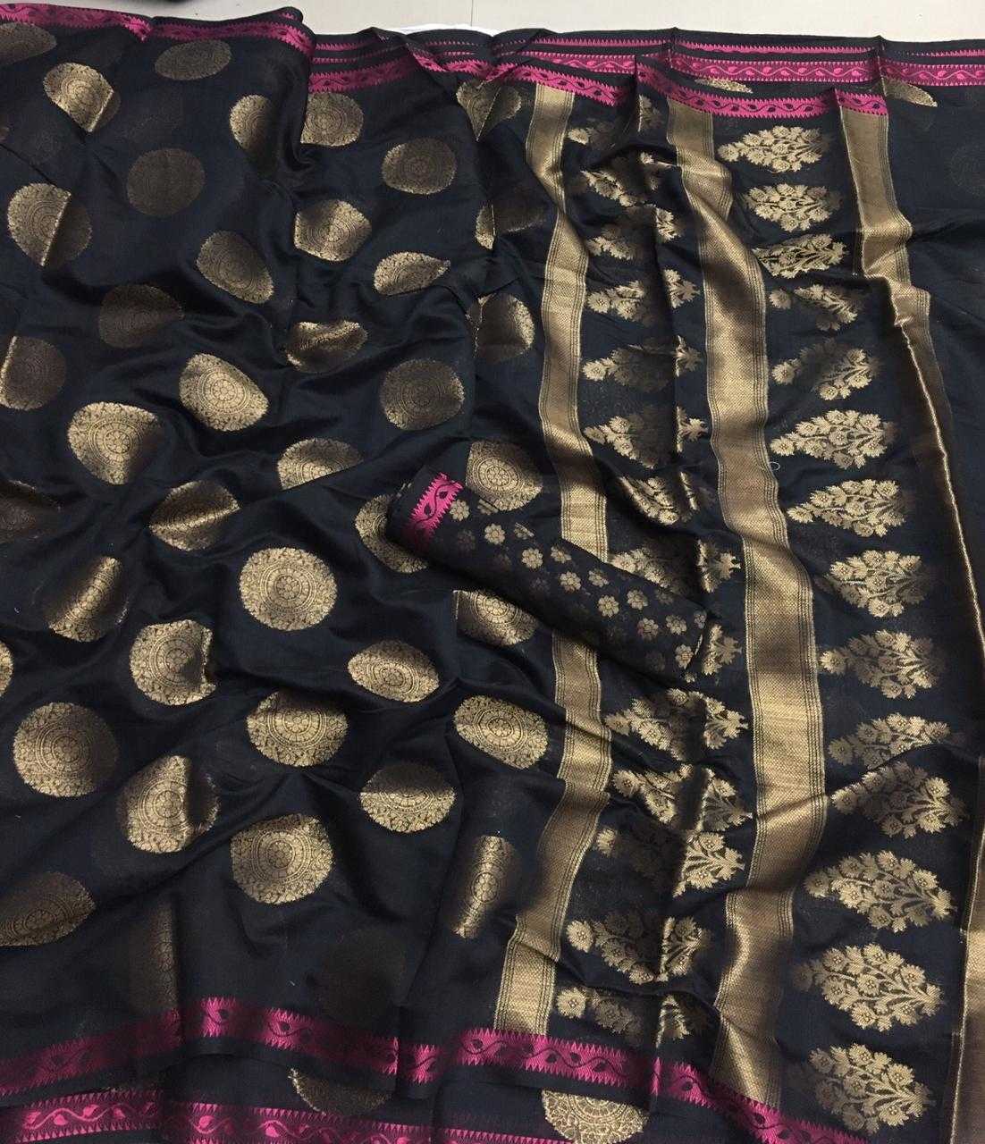 Ynf Jacquard KESH183 BLACK COLLECTION Silk Sarees Wholesale Banarasi Silk Sarees Heavy Silk Sarees Banarasi Silk Sarees With Zari Work Manufacturer