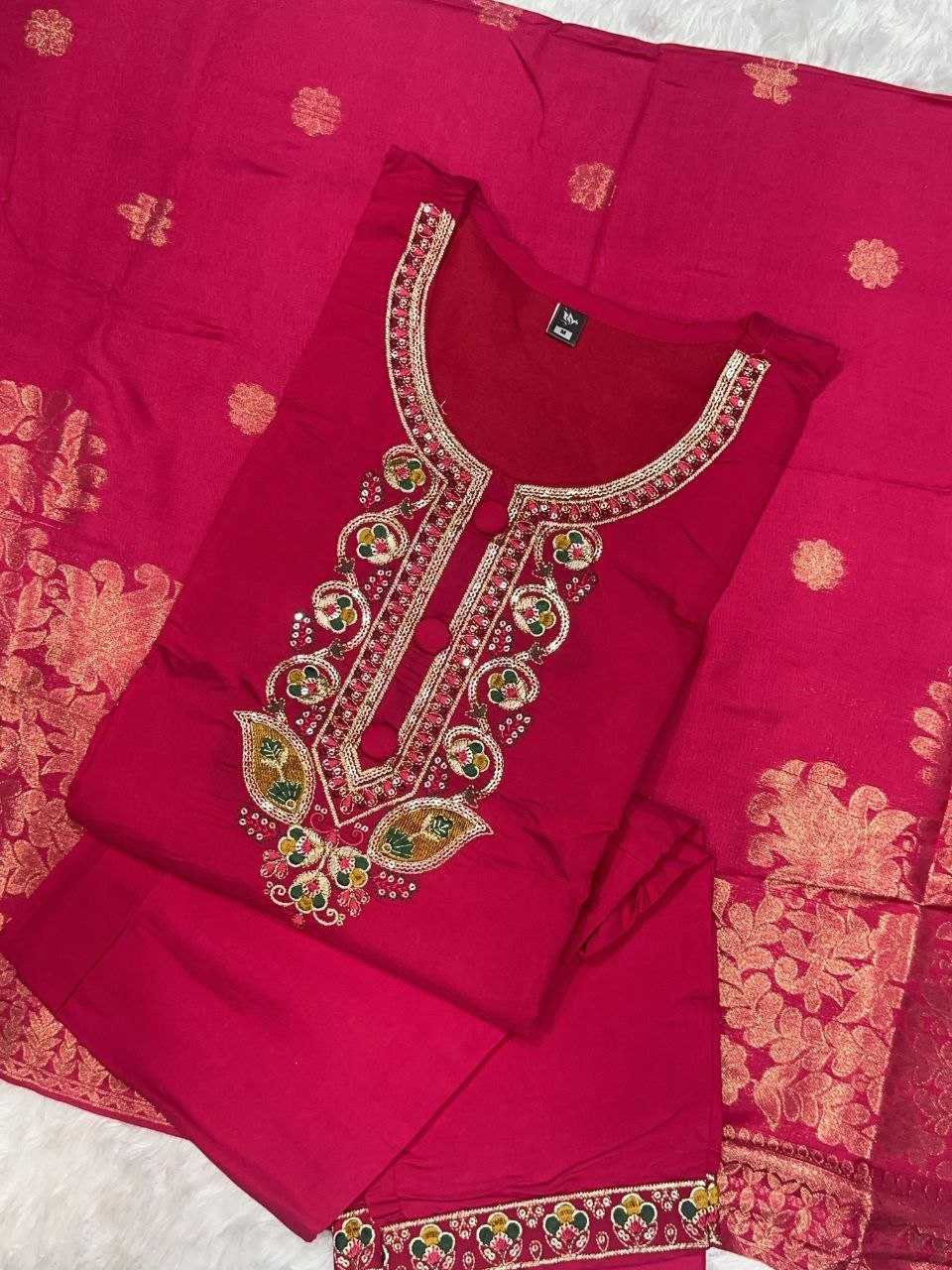 Ynf Jacquard KESH352 KVD 20 Suits & Dresses Wholesale Ladies Suits Printed Suits Chanderi Suit Manufacturer