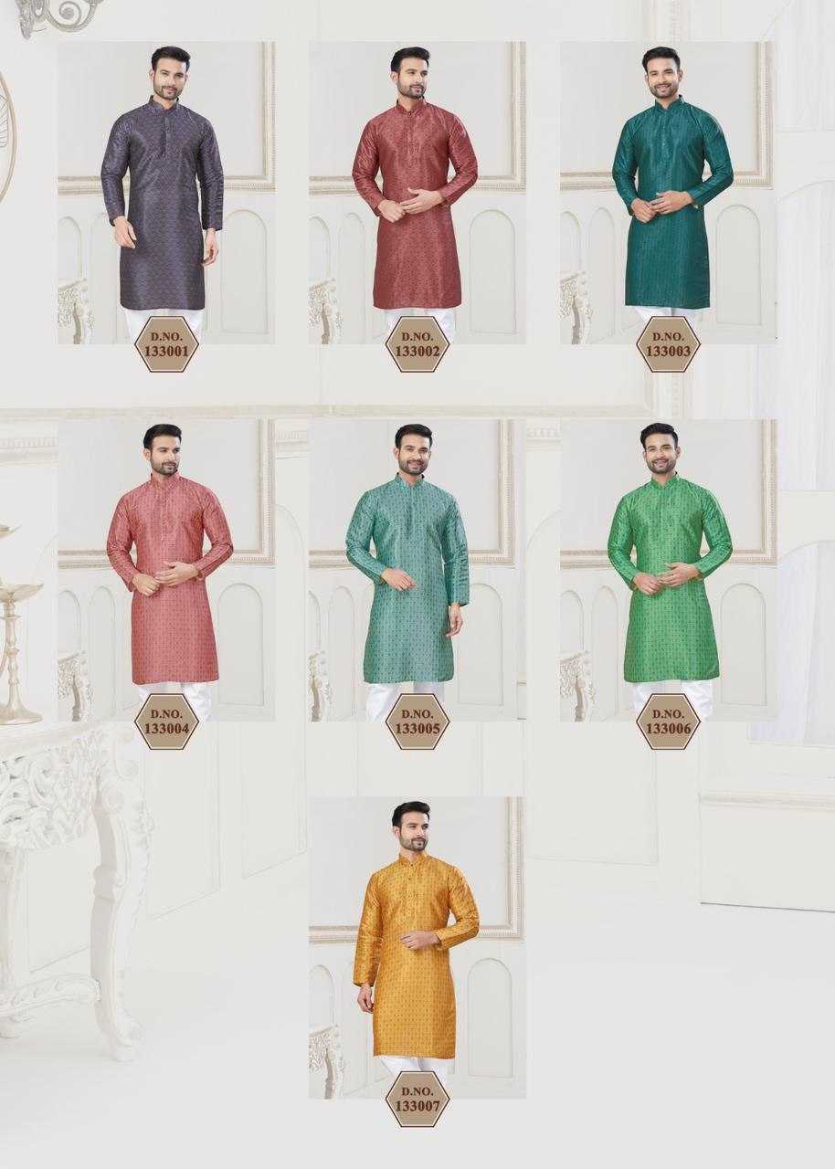 Ynf Jacquard KESH358 Venmer Vol 133 Mens Wear Diwali Collections Festive Collections Wholesale Mens Kurtas Men Kurta Pajama Silk Kurta Manufacturer