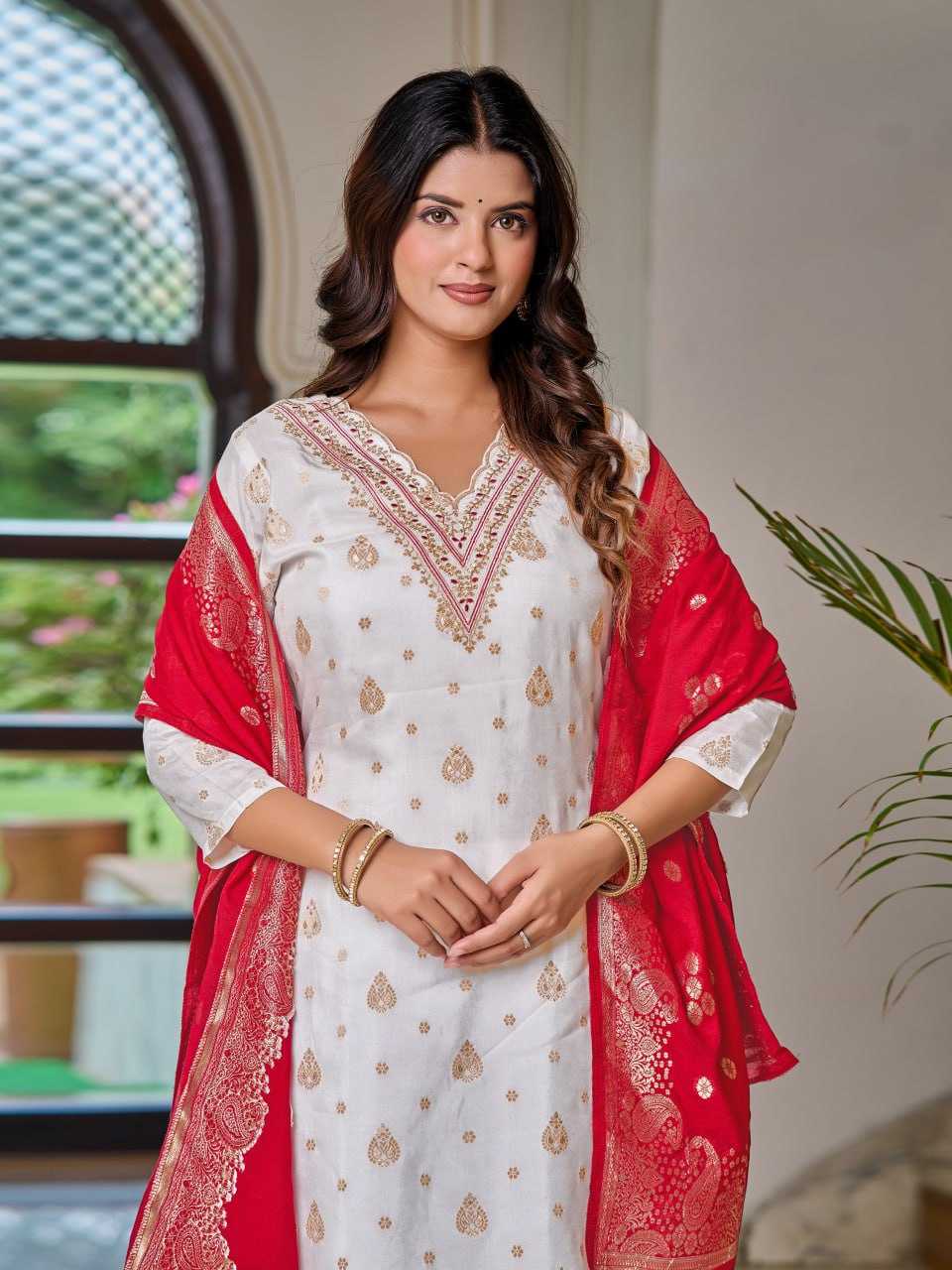 Ynf Jacquard KESH396 108 Suits & Dresses Islamic Clothing Festive Collections Wholesale Ladies Suits Embroidery Suits Eid Collections Manufacturer