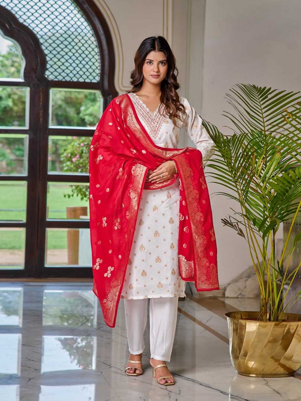 Ynf Jacquard KESH396 108 Suits & Dresses Islamic Clothing Festive Collections Wholesale Ladies Suits Embroidery Suits Eid Collections Manufacturer