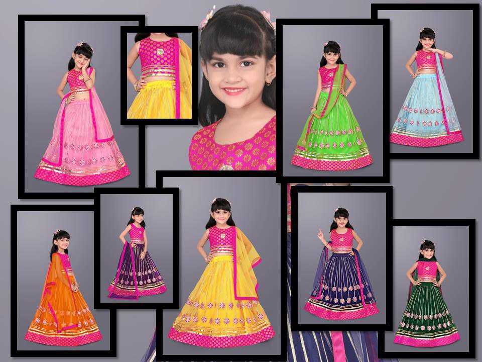 Ynf Jacquard KESH461 72 Kids Wear Wedding Collections Festive Collections Wholesale Kids Ghagra Choli Kids Lehenga Choli Kids Wedding Outfits Manufacturer