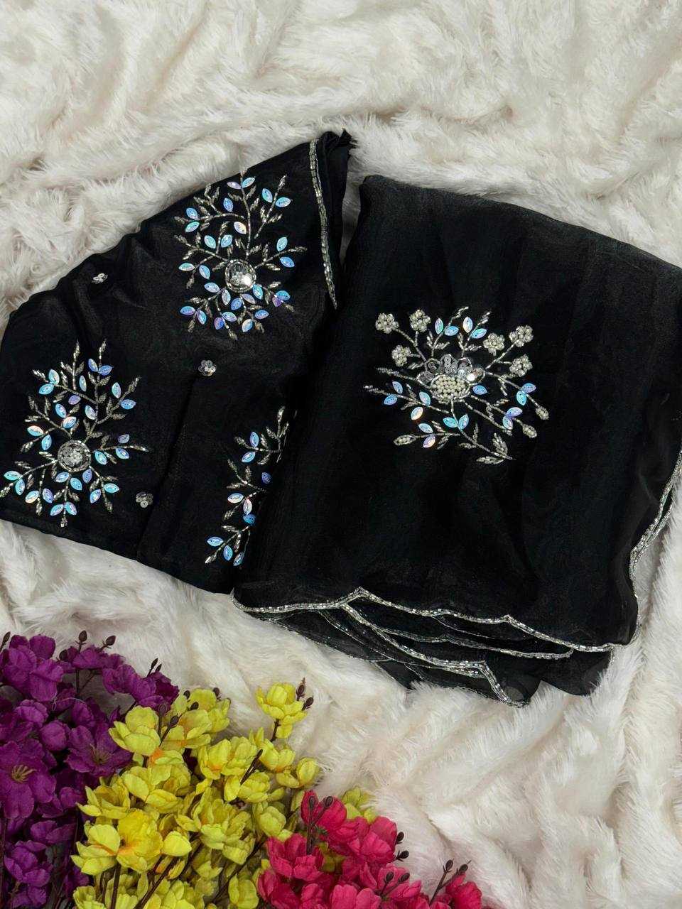 Ynf Jimmy Choo RIN107 JIYA Sarees Wholesale Designer Sarees Jimmy Choo Sarees Hand Work Sarees Manufacturer