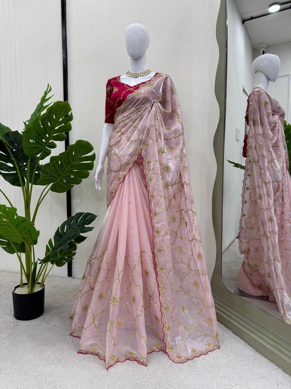 Ynf Jimmy Choo RIN133 561 Sarees Wedding Collections Festive Collections Wholesale Jimmy Choo Sarees Party Wear Sarees Sequence Sarees Manufacturer