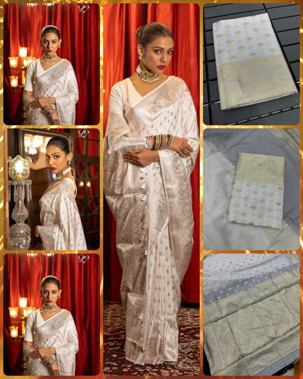 Ynf Lichi Silk RIN184 WHITE QUEEN Sarees Silk Sarees Wedding Collections Wholesale Party Wear Sarees Silk Sarees With Blouse Wedding Outfits Manufacturer