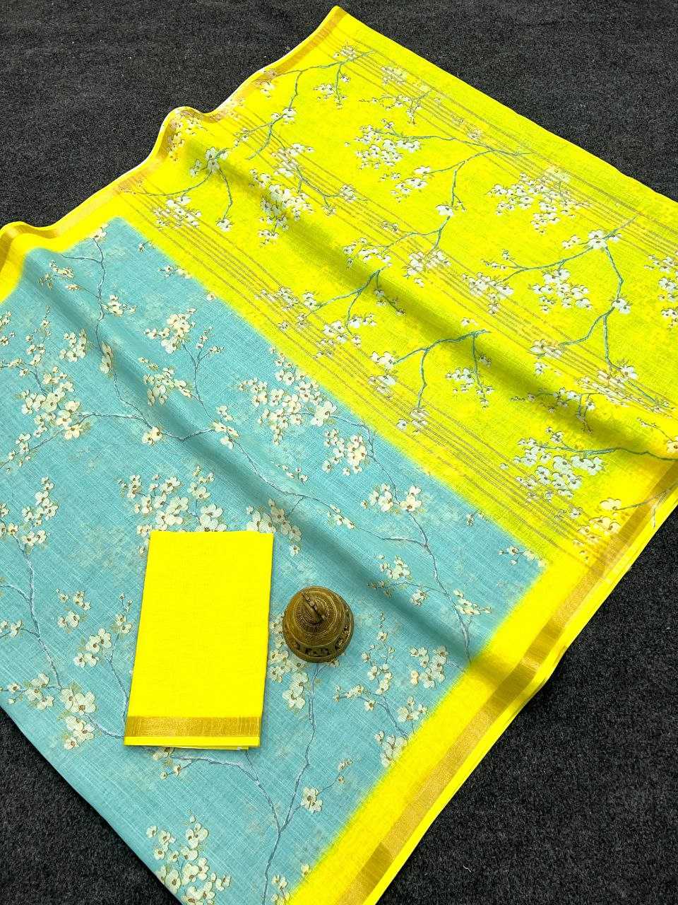 Ynf Linen KESH223 534 Sarees Wholesale Fancy Sarees Printed Sarees Linen Sarees Manufacturer