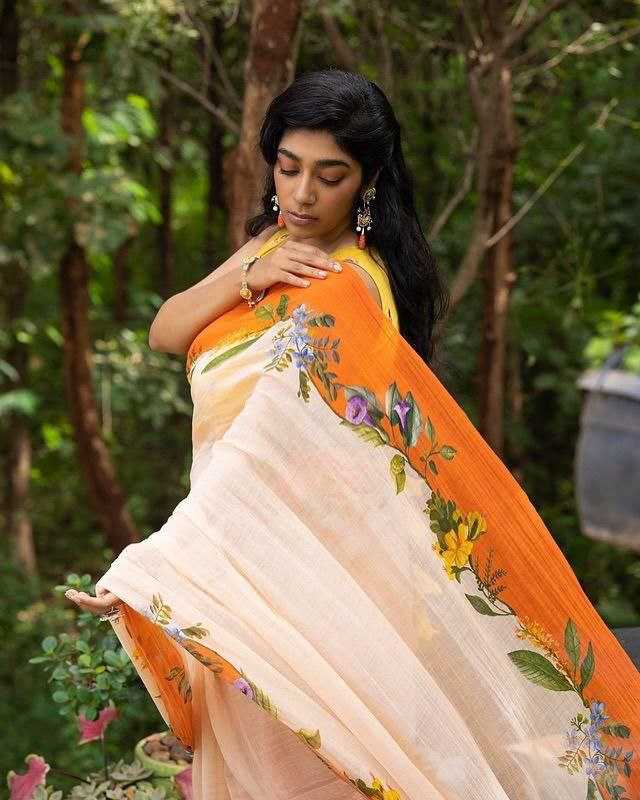 Ynf Linen KESH223 535 Sarees Wholesale Fancy Sarees Printed Sarees Linen Sarees Manufacturer