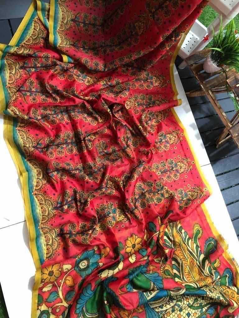 Ynf Linen RIN101 ANT35 Sarees Durga Pooja Sarees Wedding Collections Wholesale Printed Sarees Kalamkari Sarees Linen Sarees Manufacturer