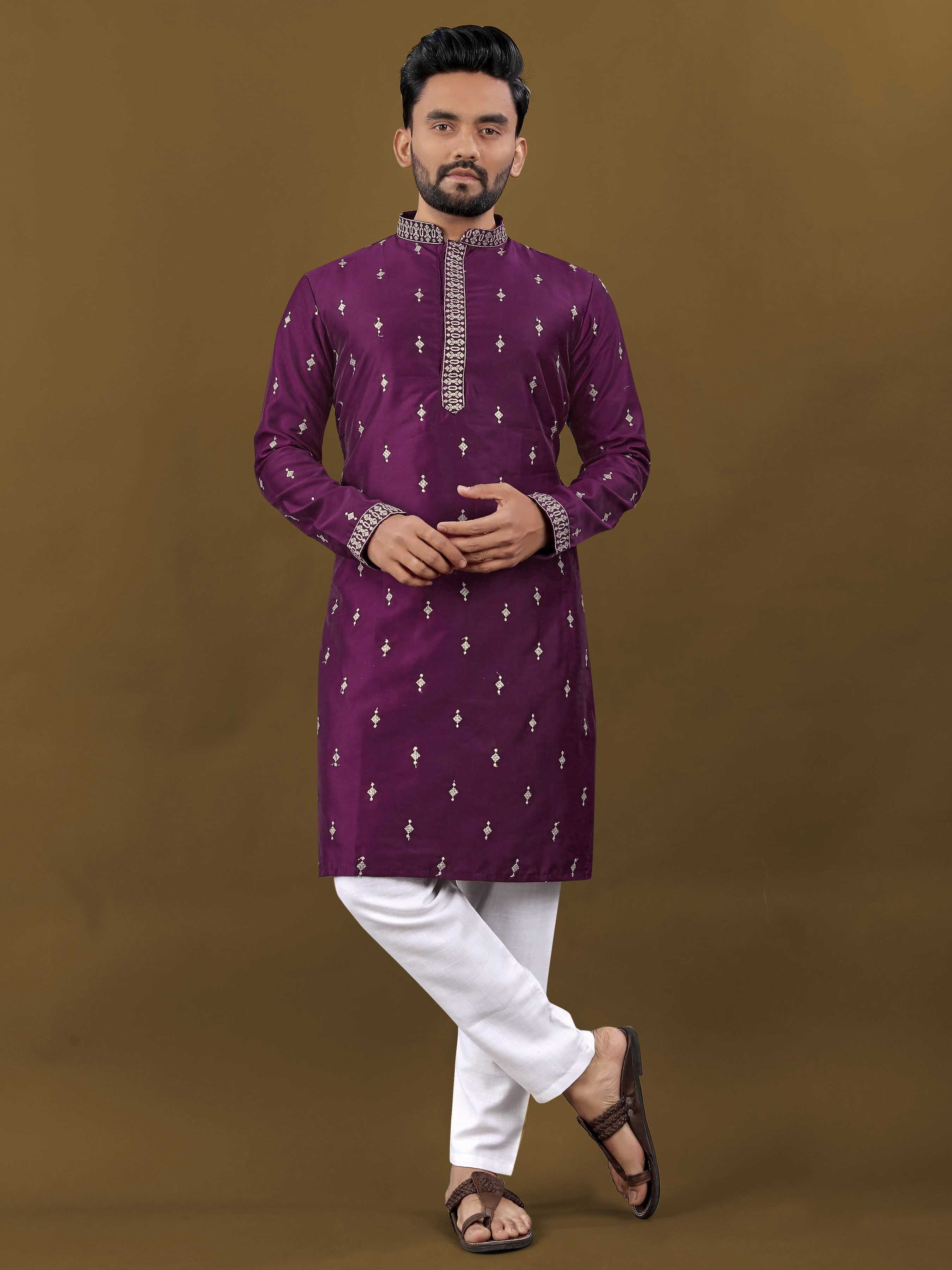 Ynf Malai Silk RIN111 SUVARN Mens Wear Wedding Collections Festive Collections Wholesale Mens Kurtas Mens Kurta Pyjama Silk Kurta Manufacturer