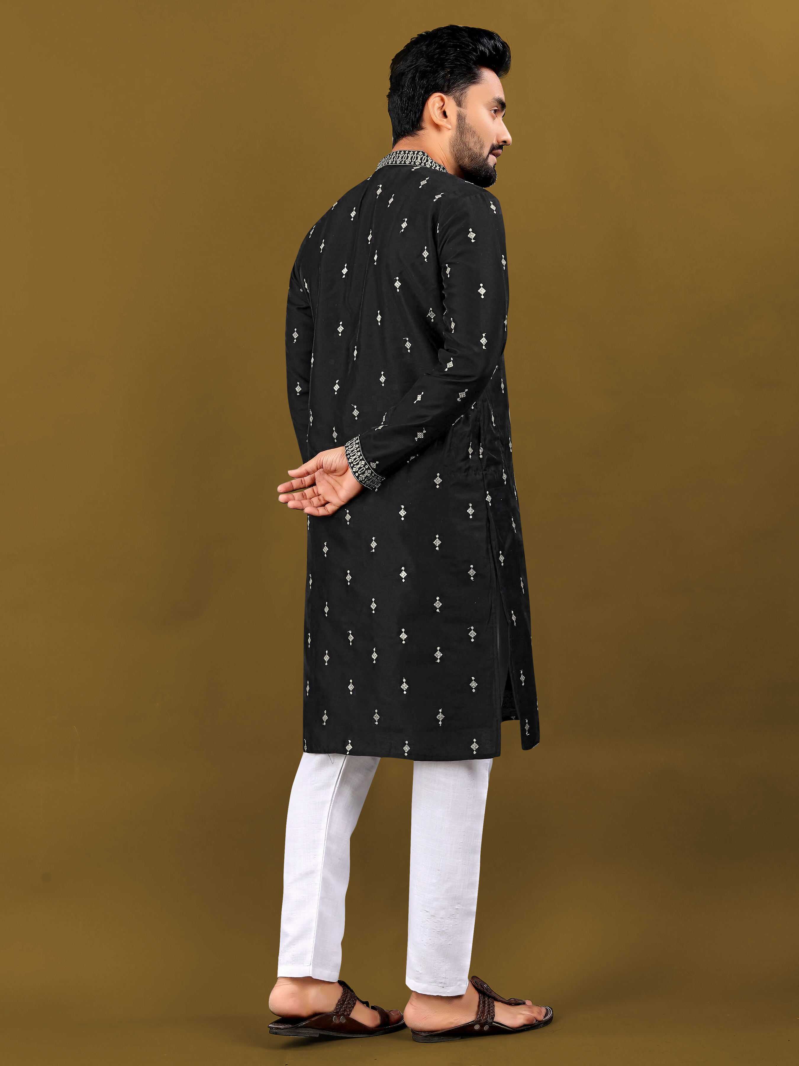 Ynf Malai Silk RIN111 SUVARN Mens Wear Wedding Collections Festive Collections Wholesale Mens Kurtas Mens Kurta Pyjama Silk Kurta Manufacturer