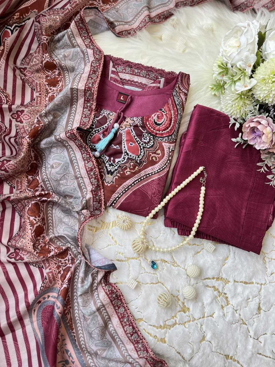 Ynf Maslin KESH209 Pakistan Maroon suits Suits & Dresses Wholesale Printed Suits Embroidery Suits Maroon Salwar Suit Manufacturer