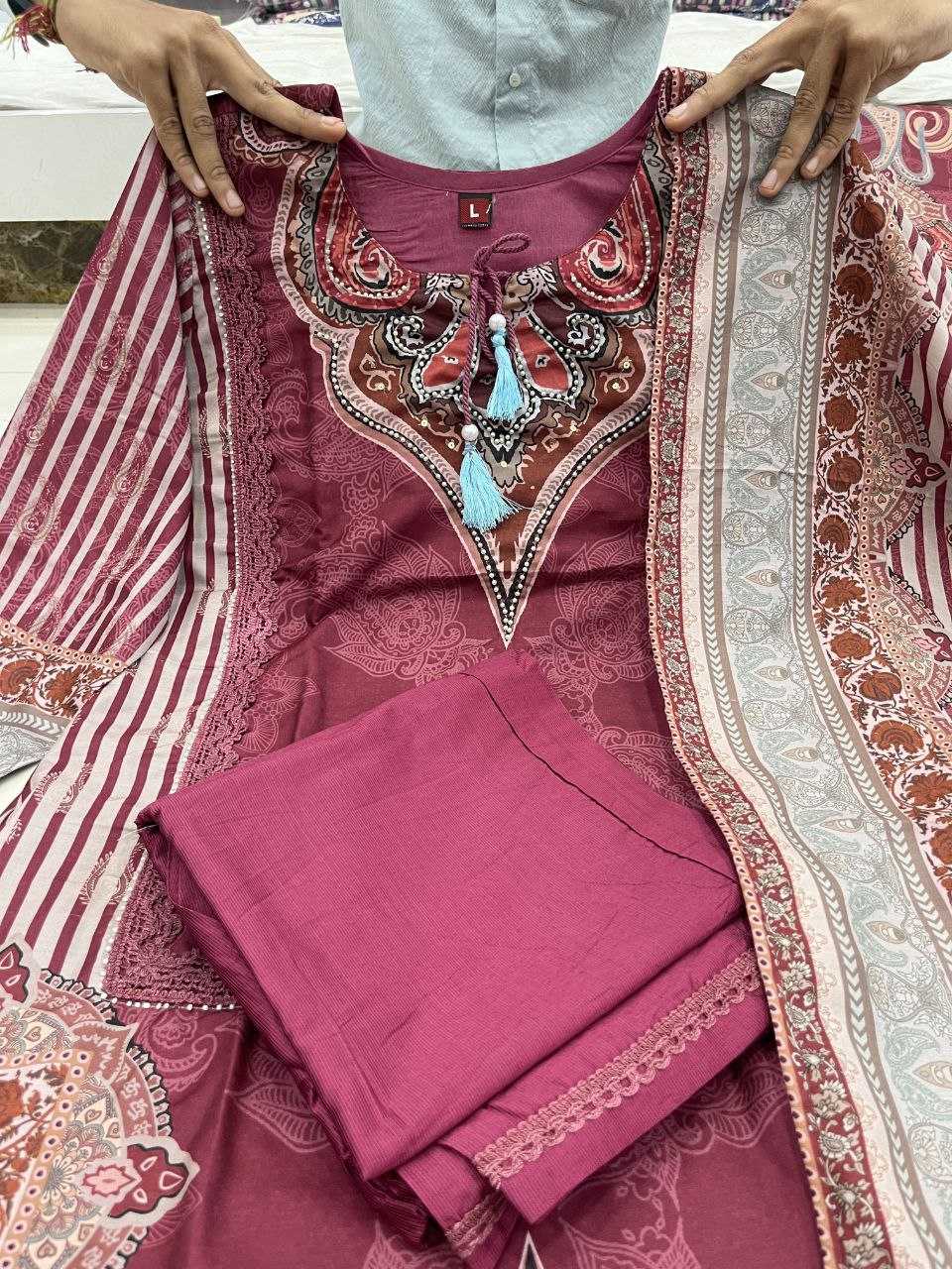 Ynf Maslin KESH209 Pakistan Maroon suits Suits & Dresses Wholesale Printed Suits Embroidery Suits Maroon Salwar Suit Manufacturer