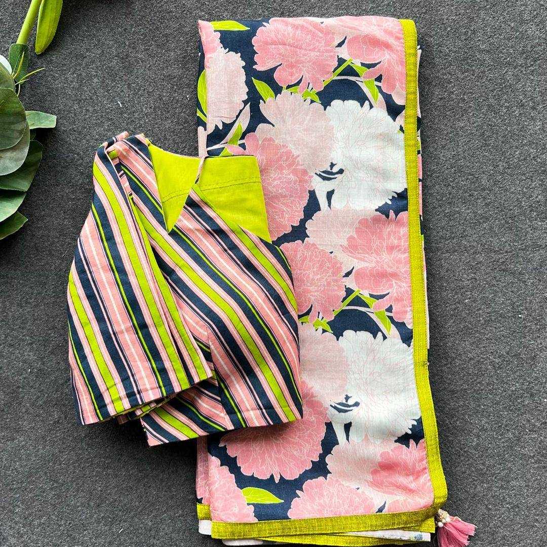 Ynf Maslin RIN124 Shrestha Floral Sarees Wedding Collections Festive Collections Wholesale Party Wear Sarees Festive Sarees Sarees With Blouse Manufacturer