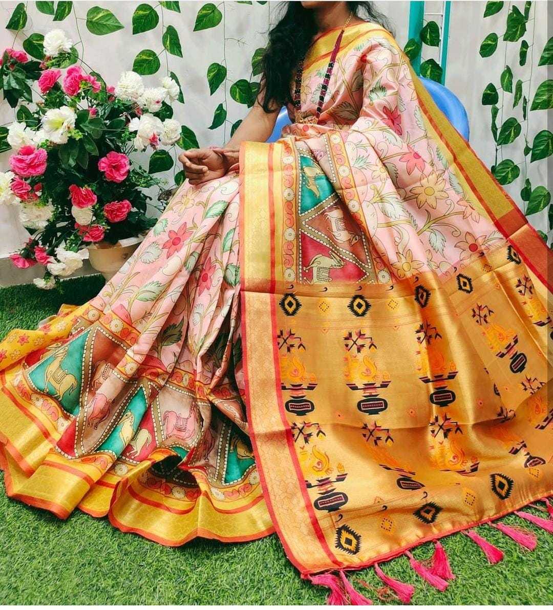 Ynf Mysore Silk KESH203 MTW01 Silk Sarees Wedding Collections Karwa Chauth Sarees Wholesale Soft Silk Sarees Printed Silk Saree Kalamkari Silk Sarees Manufacturer