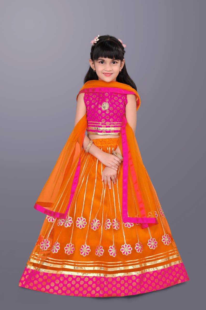 Ynf Net KESH358 SHE18 Kids Wear Diwali Collections Festive Collections Wholesale Embroidered Frock Kids Designer Frock Kids Lehenga Choli Manufacturer