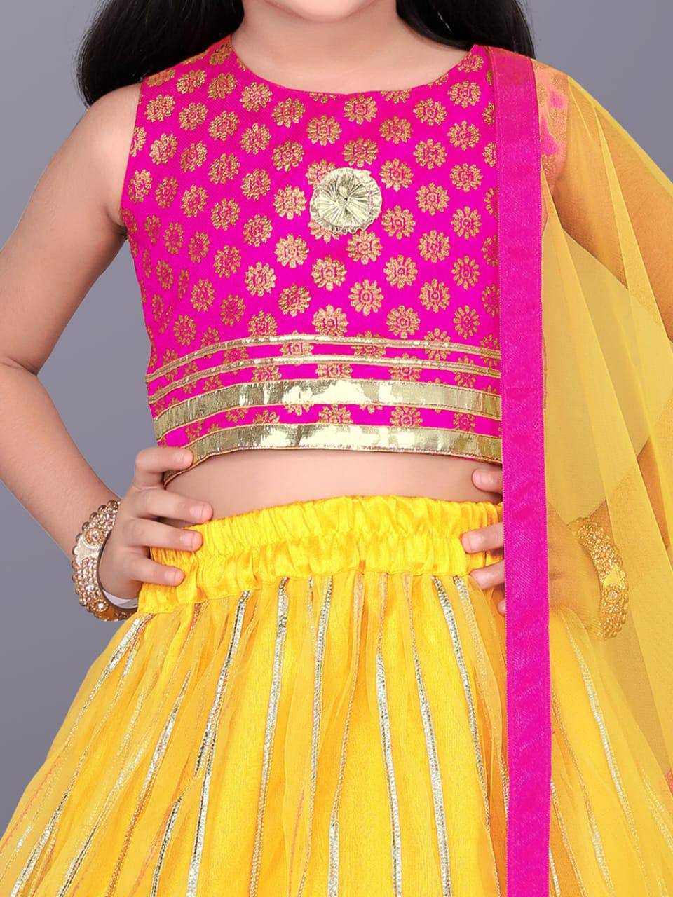 Ynf Net KESH358 SHE18 Kids Wear Diwali Collections Festive Collections Wholesale Embroidered Frock Kids Designer Frock Kids Lehenga Choli Manufacturer