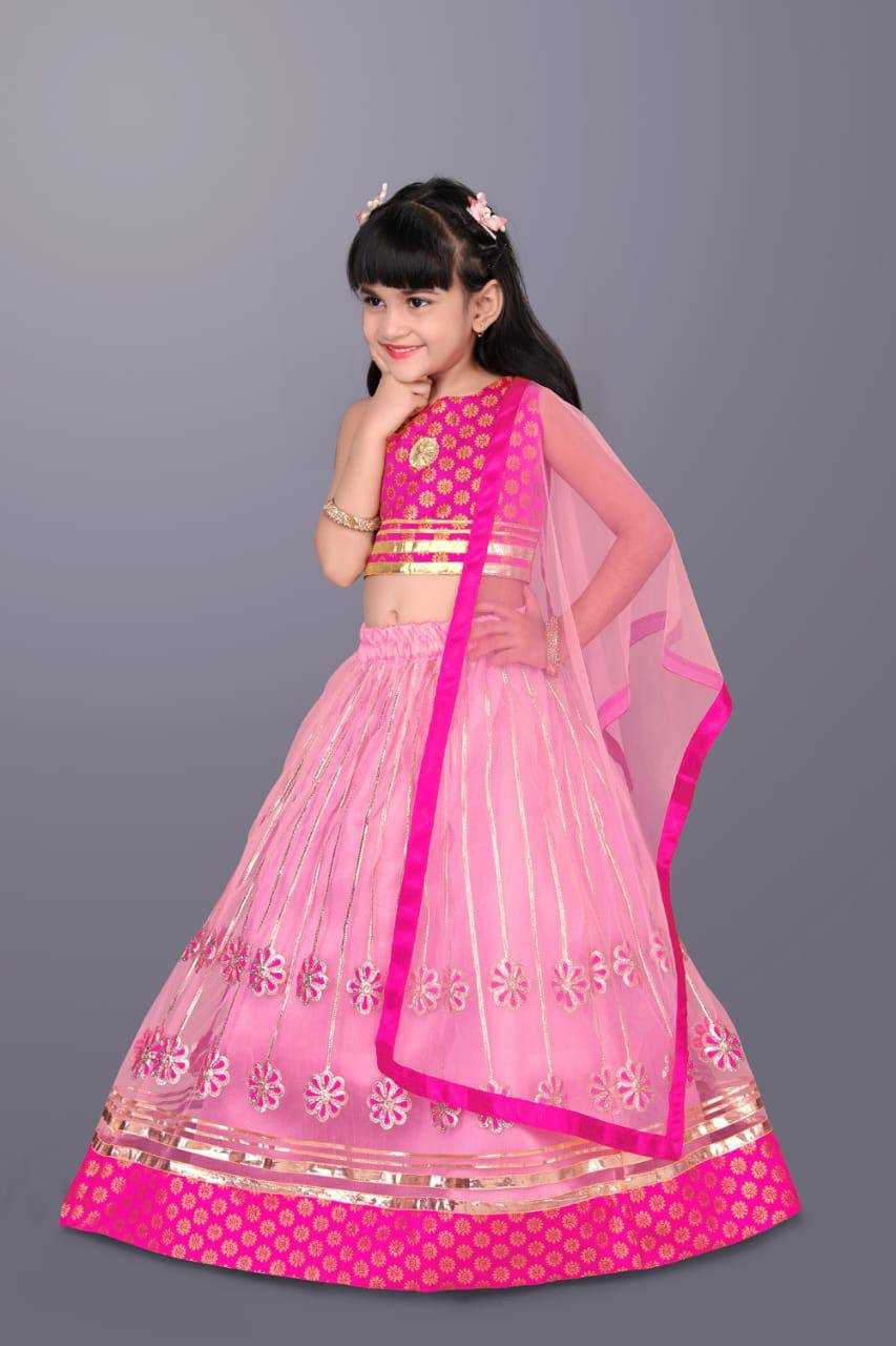 Ynf Net KESH358 SHE18 Kids Wear Diwali Collections Festive Collections Wholesale Embroidered Frock Kids Designer Frock Kids Lehenga Choli Manufacturer