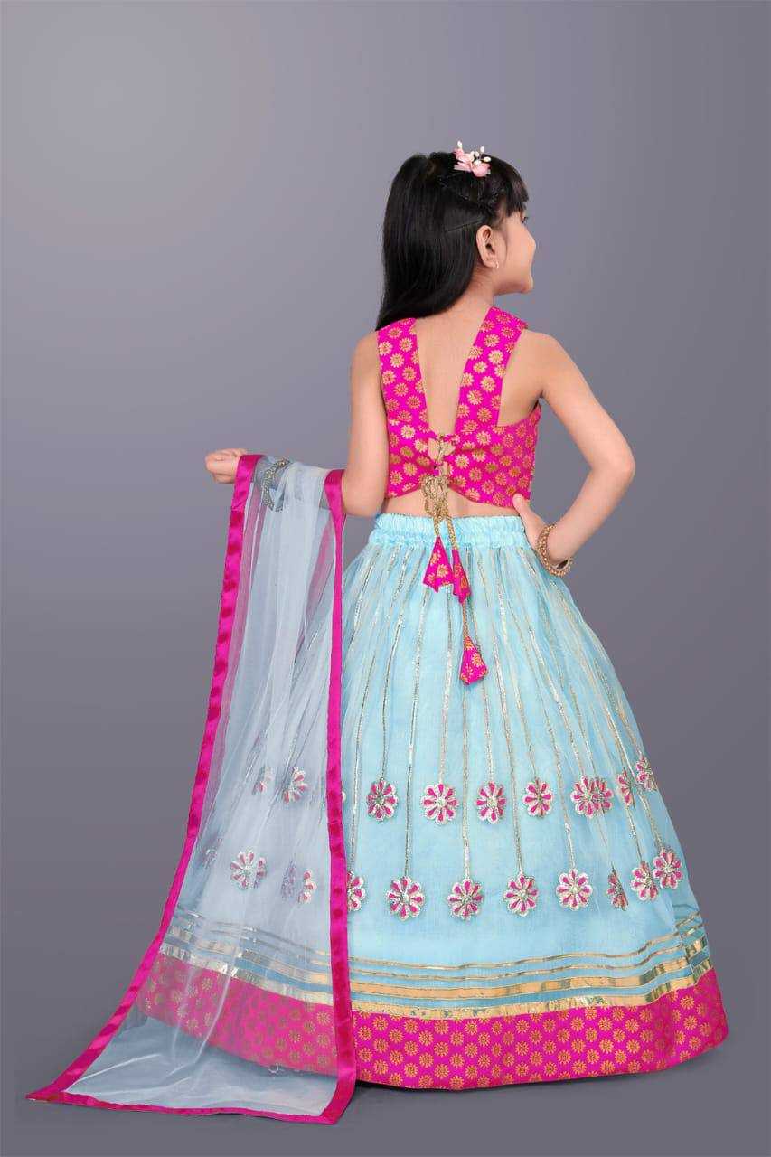 Ynf Net KESH358 SHE18 Kids Wear Diwali Collections Festive Collections Wholesale Embroidered Frock Kids Designer Frock Kids Lehenga Choli Manufacturer