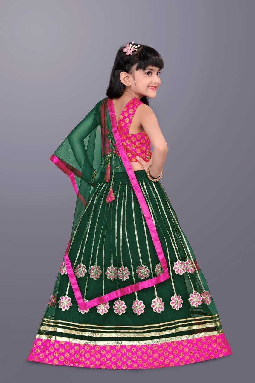 Ynf Net KESH358 SHE18 Kids Wear Diwali Collections Festive Collections Wholesale Embroidered Frock Kids Designer Frock Kids Lehenga Choli Manufacturer