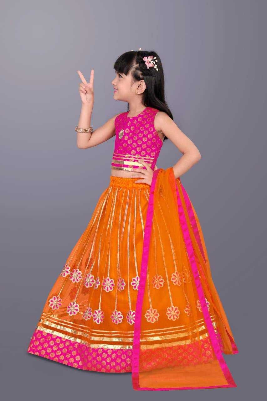 Ynf Net KESH358 SHE18 Kids Wear Diwali Collections Festive Collections Wholesale Embroidered Frock Kids Designer Frock Kids Lehenga Choli Manufacturer