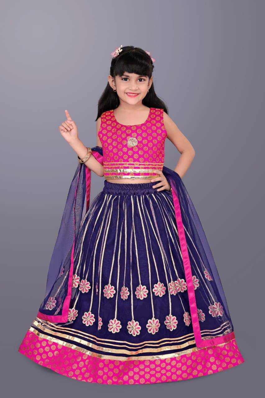 Ynf Net KESH358 SHE18 Kids Wear Diwali Collections Festive Collections Wholesale Embroidered Frock Kids Designer Frock Kids Lehenga Choli Manufacturer