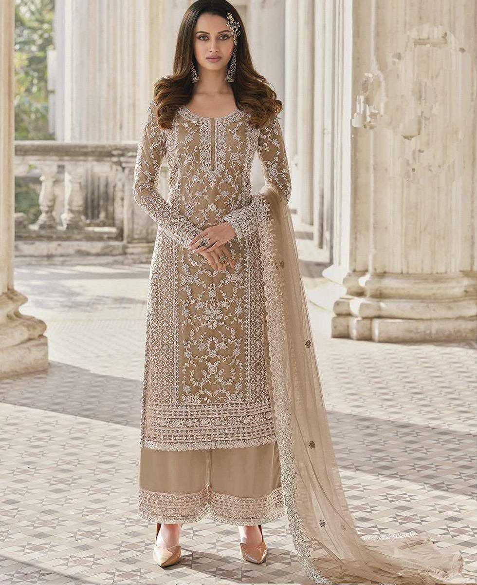 Ynf Net KESH414 1124 Suits & Dresses Wedding Collections Festive Collections Wholesale Embroidery Suits Palazzo Suit Net Suit Manufacturer