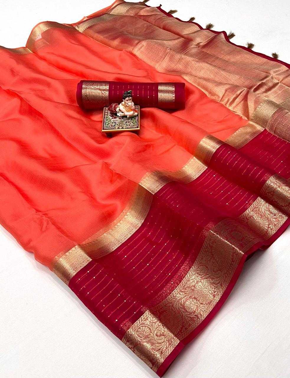 Ynf Organza KESH263 SBI01 Sarees Diwali Collections Festive Collections Wholesale Organza Sarees Festive Sarees Sarees With Blouse Manufacturer