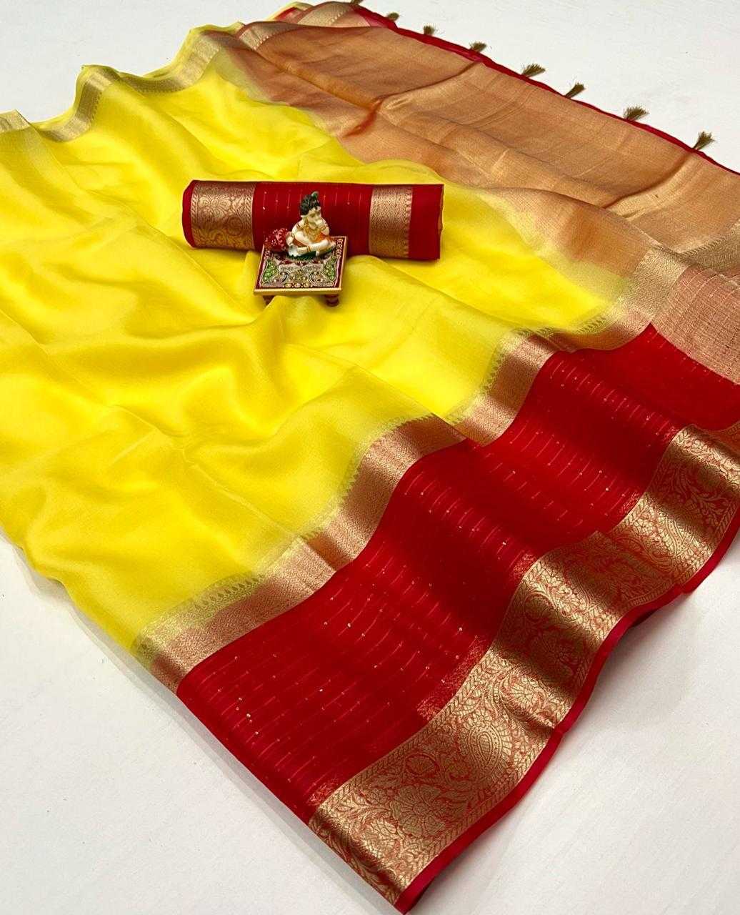 Ynf Organza KESH263 SBI01 Sarees Diwali Collections Festive Collections Wholesale Organza Sarees Festive Sarees Sarees With Blouse Manufacturer