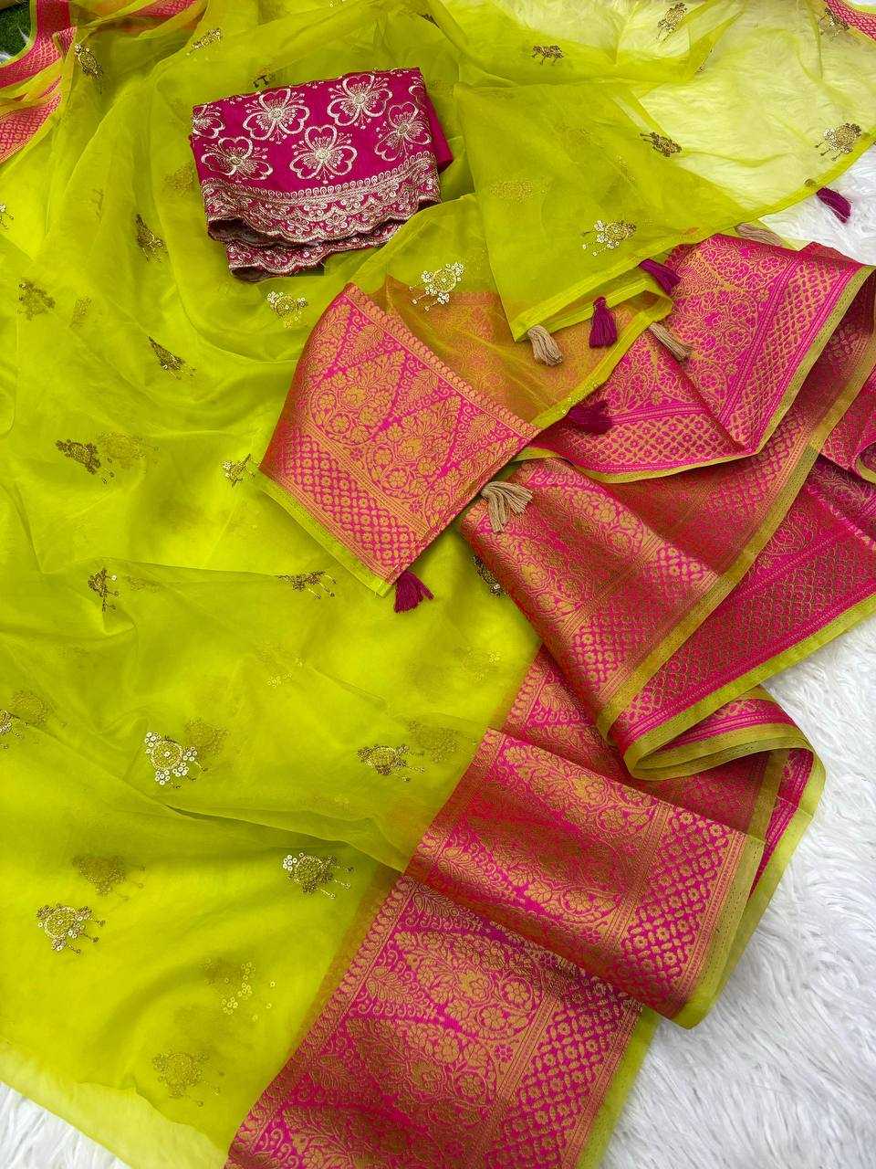 Ynf Organza RIN124 Rani jhumka Sarees Wedding Collections Festive Collections Wholesale Organza Sarees Jacquard Saree Kanchipuram Sarees Manufacturer