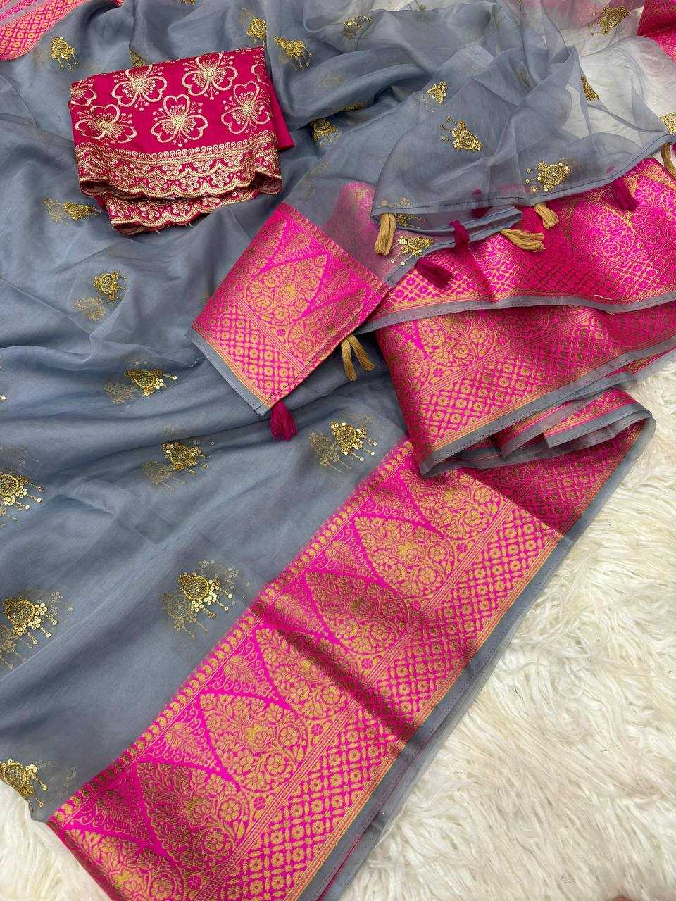 Ynf Organza RIN124 Rani jhumka Sarees Wedding Collections Festive Collections Wholesale Organza Sarees Jacquard Saree Kanchipuram Sarees Manufacturer