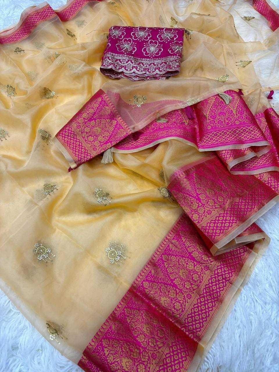 Ynf Organza RIN124 Rani jhumka Sarees Wedding Collections Festive Collections Wholesale Organza Sarees Jacquard Saree Kanchipuram Sarees Manufacturer