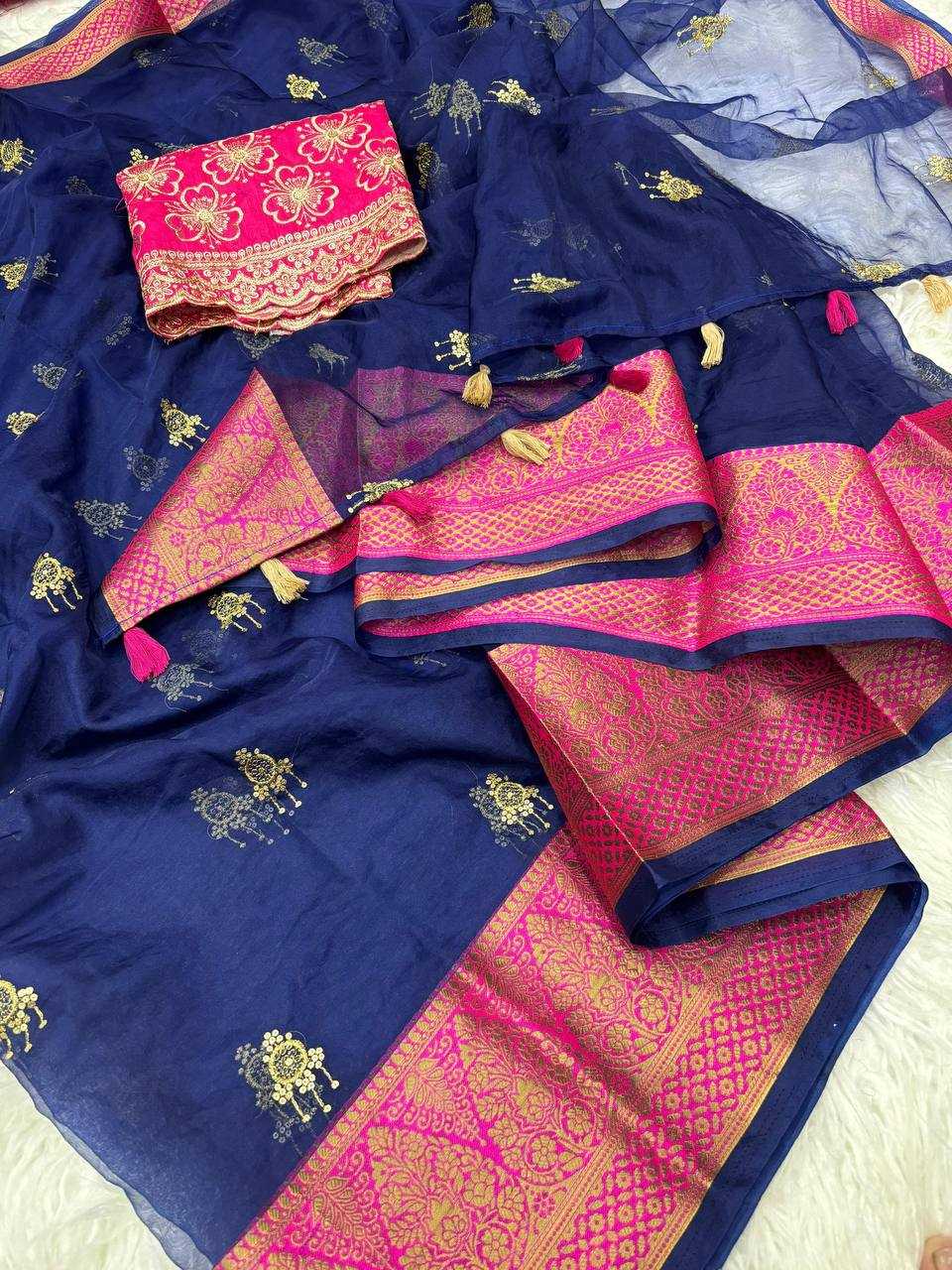 Ynf Organza RIN124 Rani jhumka Sarees Wedding Collections Festive Collections Wholesale Organza Sarees Jacquard Saree Kanchipuram Sarees Manufacturer