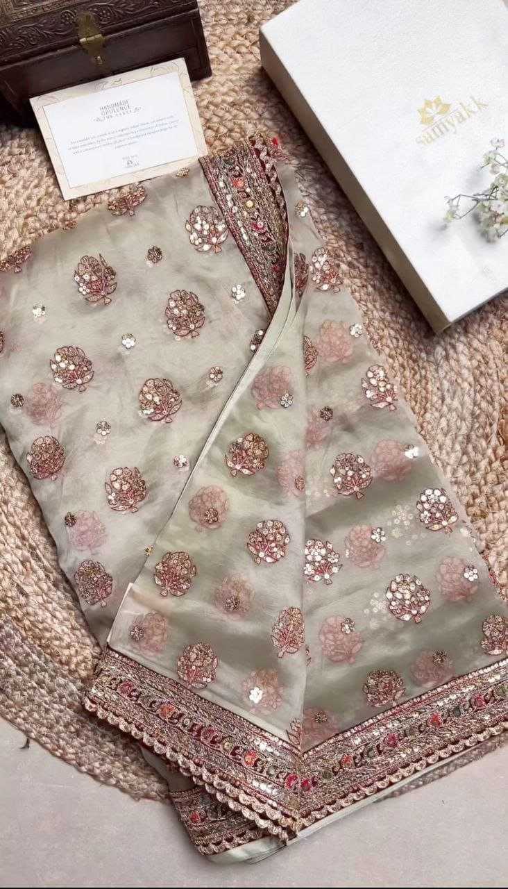 Ynf Organza Silk RIN143 359 Sarees Diwali Collections Festive Collections Wholesale Embroidered Sarees Sequins Work Saree Silk Sarees Manufacturer