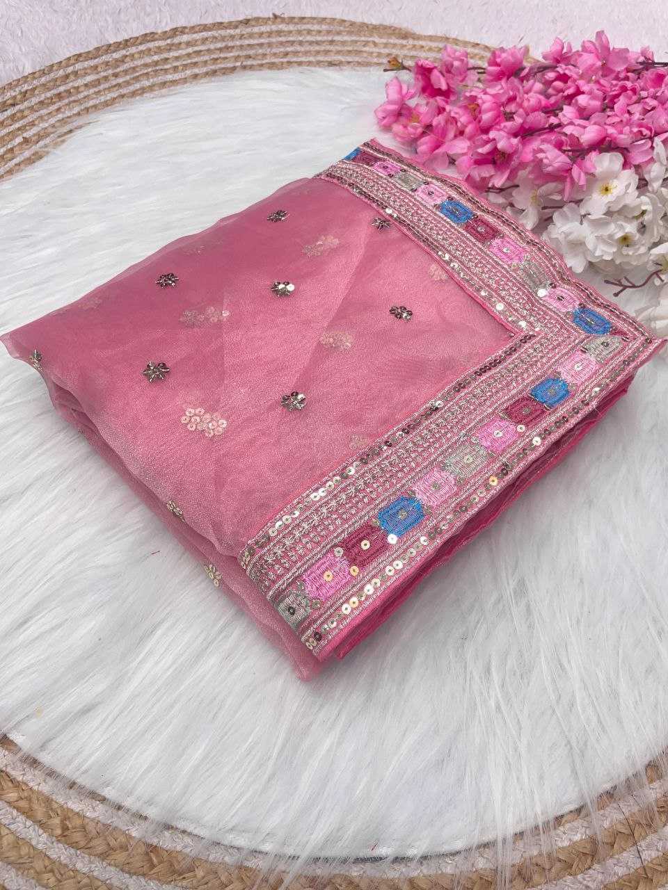 Ynf Organza Silk RIN143 499 Sarees Wedding Collections Festive Collections Wholesale Organza Sarees Embroidered Sarees Sarees With Blouse Manufacturer