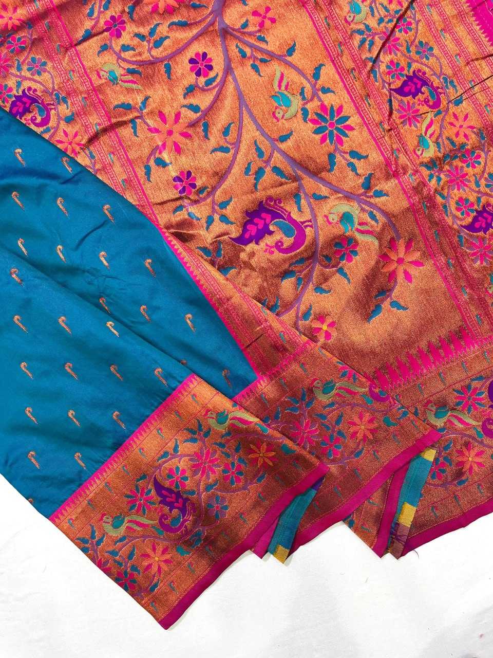 Ynf Paithani Silk RIN116 REW77 Silk Sarees Wholesale Paithani Sarees Brocade Sarees Zari Border Silk Sarees Manufacturer