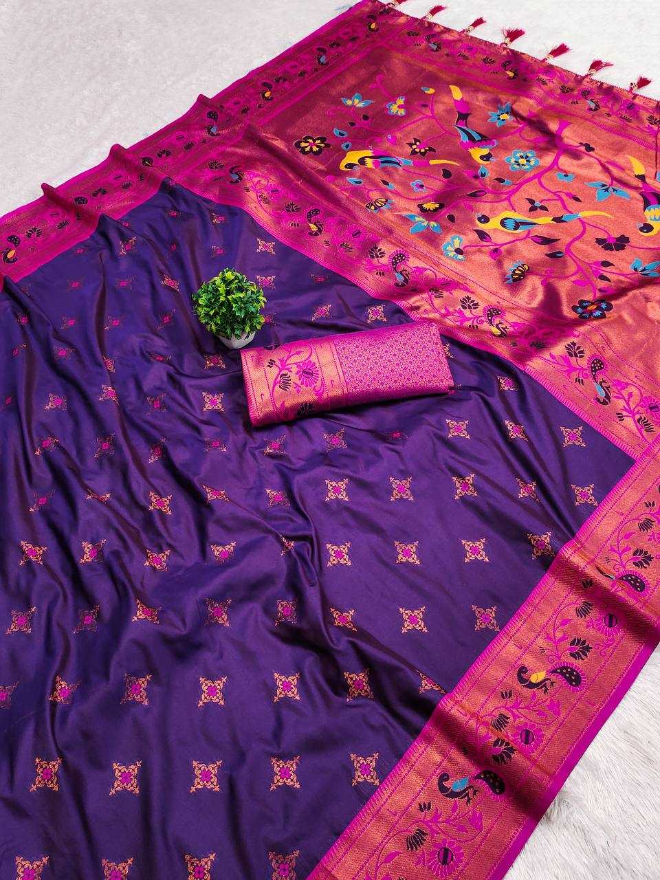 Ynf Paithani Silk RIN150 Star Paithani Silk Sarees Wholesale Paithani Sarees Heavy Silk Sarees Pure Silk Sarees Manufacturer