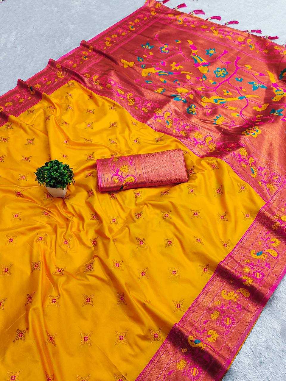 Ynf Paithani Silk RIN150 Star Paithani Silk Sarees Wholesale Paithani Sarees Heavy Silk Sarees Pure Silk Sarees Manufacturer