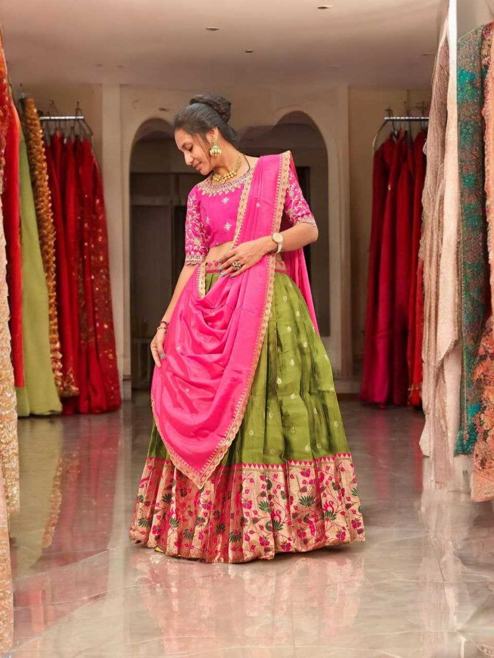 Ynf Paithani Silk RIN161 RPVR04 Lehengas Diwali Collections Wedding Collections Wholesale Silk Lehenga Embroidered Lehenga Paithani Lehenga Manufacturer