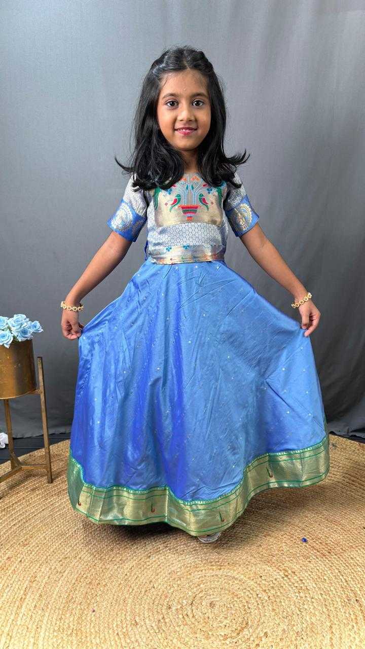 Ynf Paithani Silk RIN192 8072 Kids Wear Wholesale Kids Lehenga Kids Gown Manufacturer