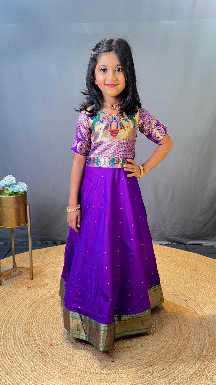 Ynf Paithani Silk RIN192 8072 Kids Wear Wholesale Kids Lehenga Kids Gown Manufacturer