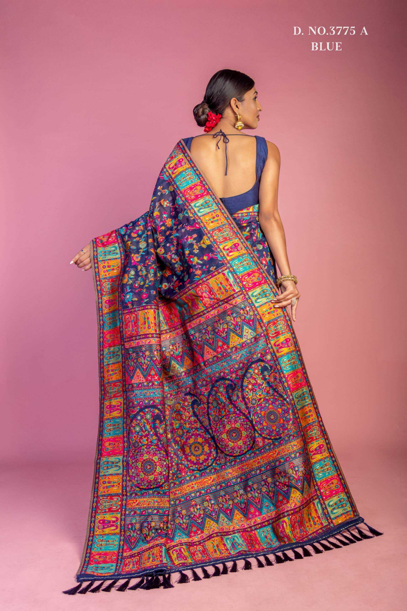 Ynf Pashmina KESH113 Aardhya Vol -7 Sarees Wholesale Designer Sarees Hand Work Sarees Kashmiri Sarees Manufacturer