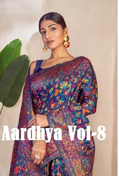 Ynf Pashmina KESH113 Aardhya Vol -8 Sarees Wholesale Hand Work Sarees Kashmiri Sarees Festive Sarees Manufacturer