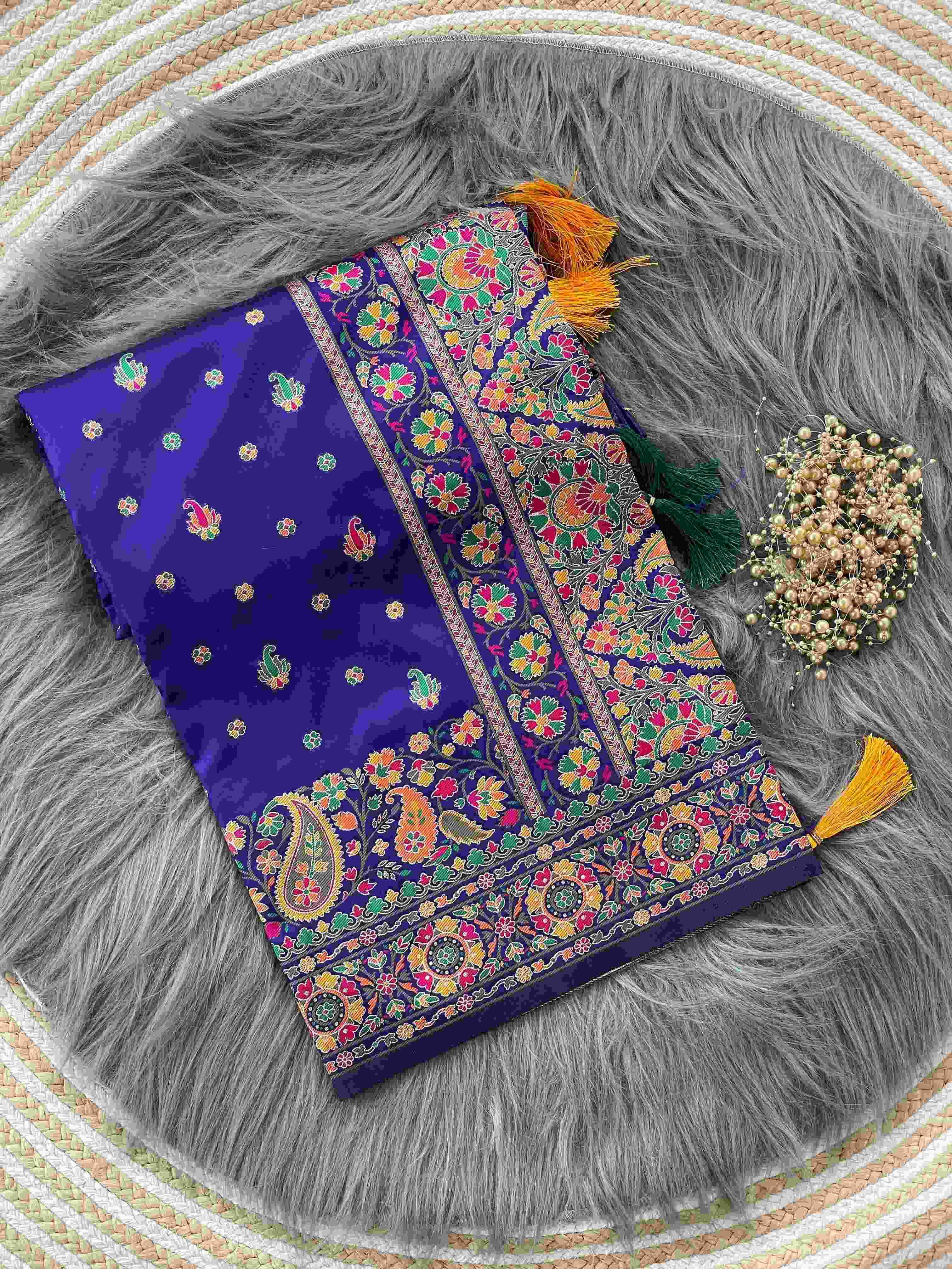 Ynf Pashmina KESH248 RVV04 Sarees Wholesale Designer Sarees Kashmiri Sarees Silk Sarees Manufacturer