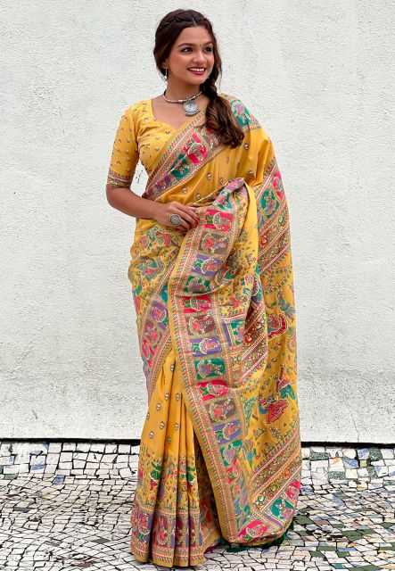 Ynf Pashmina RIN116 REW28 Silk Sarees Wholesale Designer Silk Sarees Zari Border Silk Sarees Kalamkari Silk Sarees Manufacturer