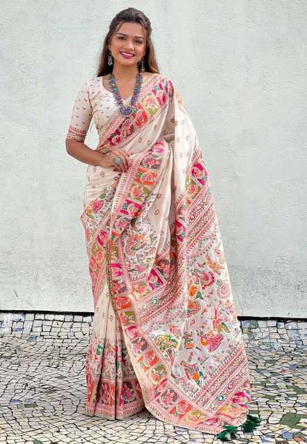 Ynf Pashmina RIN116 REW28 Silk Sarees Wholesale Designer Silk Sarees Zari Border Silk Sarees Kalamkari Silk Sarees Manufacturer