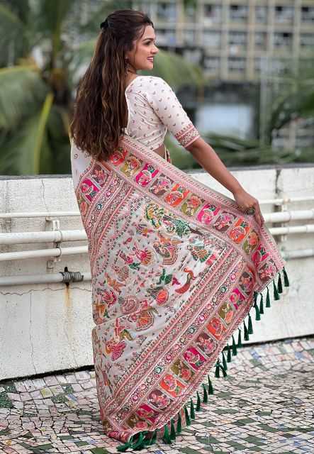 Ynf Pashmina RIN116 REW28 Silk Sarees Wholesale Designer Silk Sarees Zari Border Silk Sarees Kalamkari Silk Sarees Manufacturer