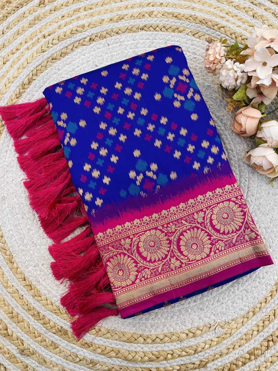 Ynf Patola Silk RIN116 IKKAT PATOLA Silk Sarees Wholesale Patola Sarees Ikkat Silk Sarees Zari Border Silk Sarees Manufacturer