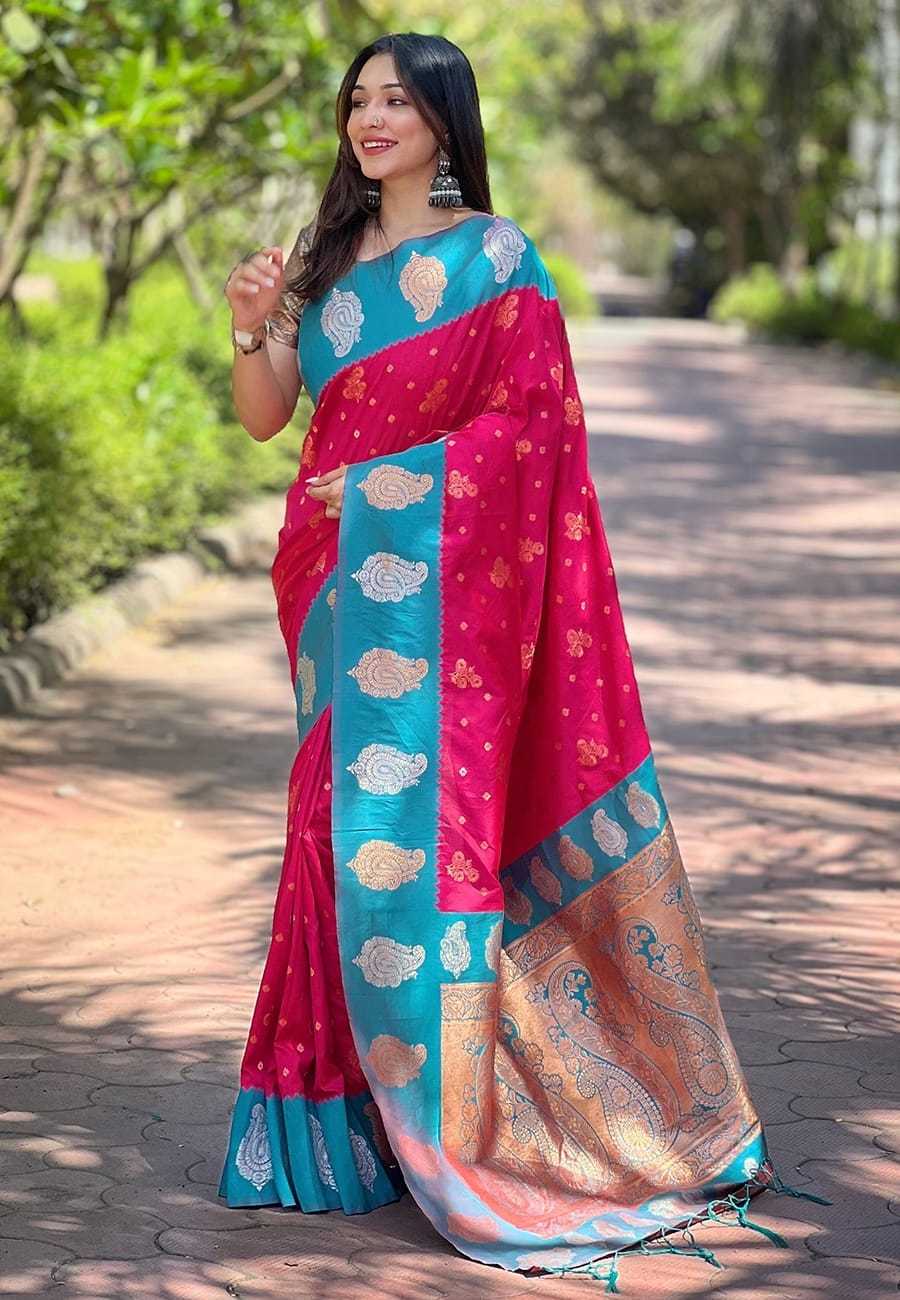 Ynf Premium Silk RIN116 REW71 Silk Sarees Wholesale Soft Silk Sarees Brocade Sarees Zari Border Silk Sarees Manufacturer