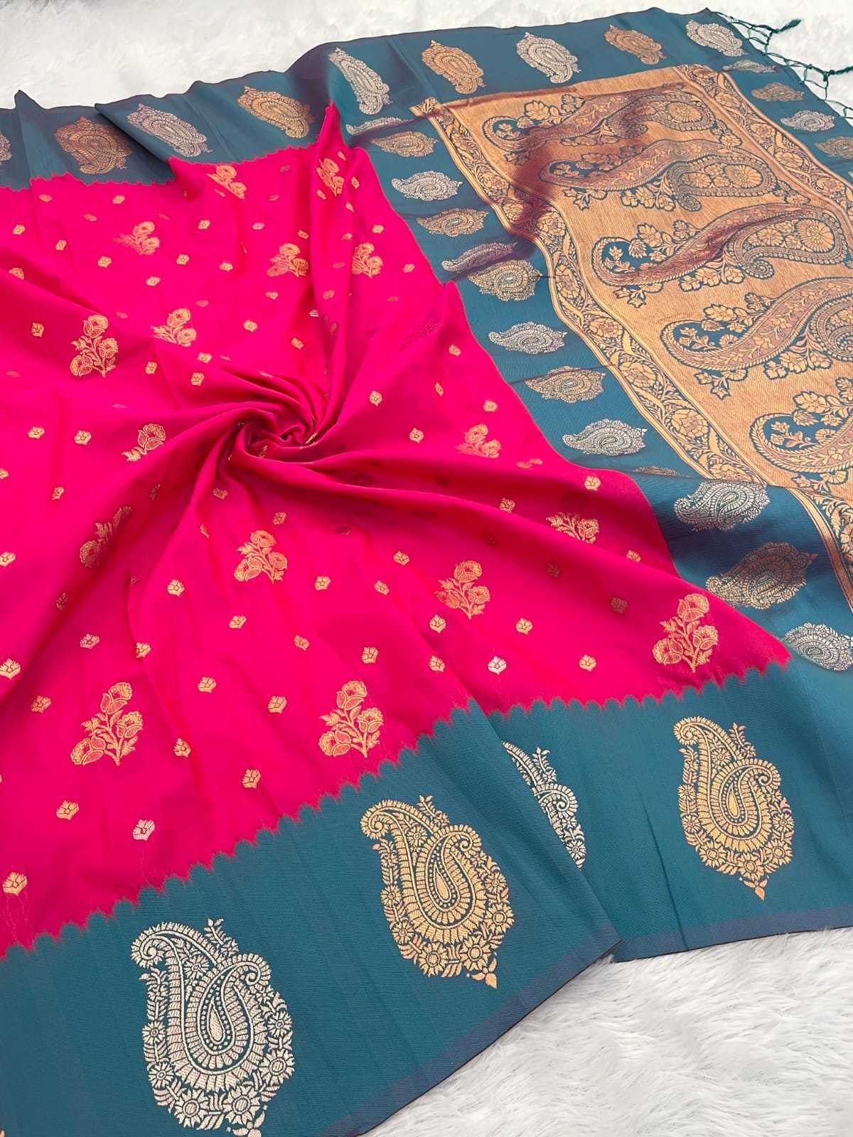 Ynf Premium Silk RIN116 REW71 Silk Sarees Wholesale Soft Silk Sarees Brocade Sarees Zari Border Silk Sarees Manufacturer