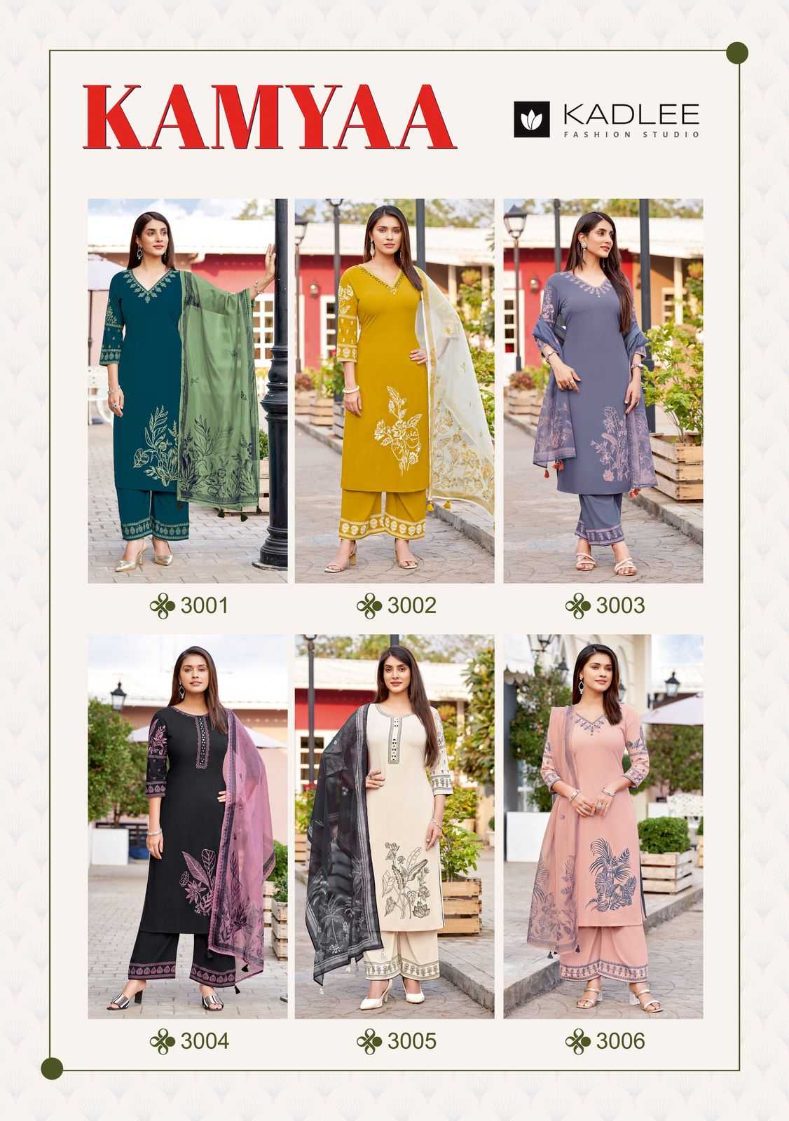 Ynf Pure Rayon KESH443 KADLEE-Kamyaa Setwise Collections Wholesale Dresses & Suits Catalogs Manufacturer